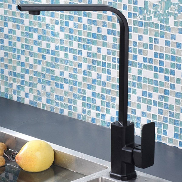 Modern Basin Faucets Black Sink Mixer Taps Kitchen Bathroom Brass Taps Single Lever Faucet Black Basin Mixer Cold Hot Water