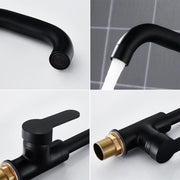 Modern Basin Faucets Black Sink Mixer Taps Kitchen Bathroom Taps Single Lever Faucet Black Basin Mixer Cold Hot Water