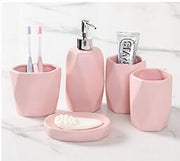 Ceramic romantic fashion Bathroom Accessory Set Washing Tools Bottle Mouthwash Cup Soap Toothbrush Holder Household Articles