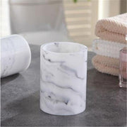 Ceramic imitation marble Bathroom Accessory Set Washing Tools Bottle bathroom kits simple bathroom brushing cup mug cup