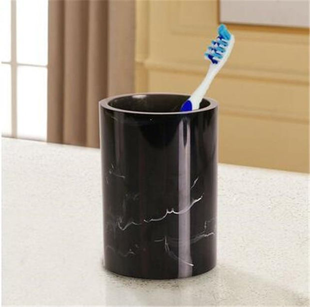 Ceramic imitation marble Bathroom Accessory Set Washing Tools Bottle bathroom kits simple bathroom brushing cup mug cup