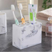 Ceramic imitation marble Bathroom Accessory Set Washing Tools Bottle bathroom kits simple bathroom brushing cup mug cup