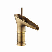 Solid Brass Basin Faucets Bathroom Taps Brushed Gold Black Waterfall Basin Tap European Faucet Wine Cup Shaped Tap Deck Mount