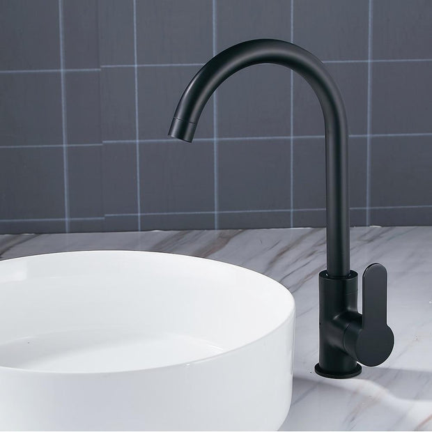 Black Modern Basin Faucets Sink Mixer Taps Kitchen Bathroom Taps Single Lever Faucet Black basin mixer